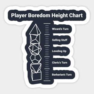 DnD Player Boredom Dice Stacking Sticker